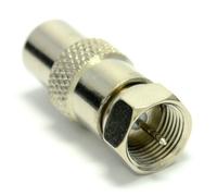 kenable F Type Male Plug to RF Male TV Freeview Aerial Cable Adapter Converter