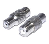 kenable F Type Screw On Female Connection to Composite Phono Female Coupler