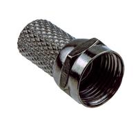 F Type Twist-On Easy Fix Male Plugs For 6.5mm Coaxial RG6 Cable BLACK