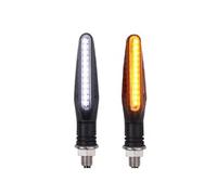 F Universal Motorcycle Turn Signal Lights 12V 10mm Flowing Water Blinker Light Front Rear Lamps Blinker Indicator Lamp Accessories(2Pcs White Yellow)