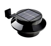 F&W Solar Gutter Lights Outdoor, LED Fence Gutter Lamp Lights, IP44 Waterproof Security Outdoor Garden Wall Lights for Gutters Porch Pathway SL-6102 (Black, 1)
