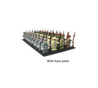(F With base plate) 40pcs/lot WW2 Military Soldiers Array Nation Army Battle Building Blocks Bricks Figures Children's War Mini Toys Christmas Gifts