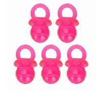 F&Y 5-Piece Set Pacifier-Shaped Dog Chew Toys - Teething, Sounding, Interactive Play for Puppies and Small Pets (Red)