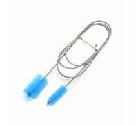 F&Y Flexible Double Tube Cleaning Brush - Stainless Steel Spring Pipe Cleaner for Aquarium & Fish Tank - 3 Colors (Blue)