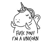 F*** You! I'm A Unicorn Men's T-Shirt - White - 5XL - White