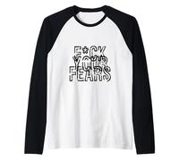 F Your Fears Distressed Bold Motivation Cursing is Fun Raglan Baseball Tee
