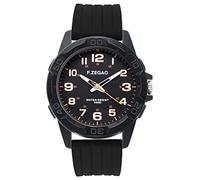 F.ZEGAO 100M Waterproof Watch for Swimming, Easy Read Unisex Analog Watch, Second Hand Diver Analog Watch Men, 45mm Diameter, A-Black, Sport watch