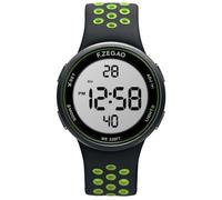 F.ZEGAO Digital Watch Mens Womens, Unisex 10ATM Waterproof Watch for Swimming Soft Double Injected Silicone Band, Sport Watches with Stopwatch Alarm Countdown Dual Time Mutifunction, Green, 1.57''Dia,