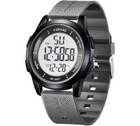 F.ZEGAO Metal Ultra-Thin Waterproof Digital Watch Men, Military Watches with Timer, Multi-Functions Sport Watches for Men, MetalGrey, Classic Sport