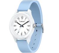 F.ZEGAO Nurse Watch for Nurse Professionals Medical Students Women, 100M Waterproof Watch for Swimming 24 Hour Military Time Easy to Read Dial with Silicone Band, Blue, Large(40mm), Classic Analog