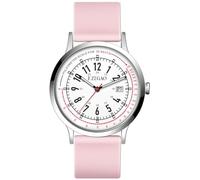 F.ZEGAO Nurse Watch Pulsometer Unisex, 50M Waterproof Watches for Swimming 12/24 Hour Military Time Luminouse Easy Read Dial, White-Pink, 1.49''(38mm), Nurse Watch