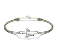 F.ZENI Guardian Angel Bracelets for Women 925 Silver Bracelets Rope Lucky Bracelets for Girls 24cm Adjustable Handwork Braided