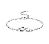 F.ZENI Women Bracelet 925 Sterling Silver Infinity Bracelet Sparkle Cubic Zirconia Love Forever Bracelets for Women Girls Jewellery with Gift Box