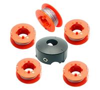F016800175 Strimmer Spool Line Φ1.6mm 8M for Bosch ART 23 26 30 COMBITRIM EASYTRIM Spool and Line Strimmer Wire Replacement, Grass Trimmer Spool Lawn with F016L71088 Cover (5 Spools + 1 Cover)