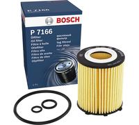 Bosch P7166 Car Oil Filter - Separates Soot and Metal Particles from Engine Oil - Provides Reliable Engine Lubrication