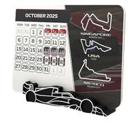 F1 Calendar 2025,F1 2025 Calendar, 2025 Formula 1 Racing Calendar,2025 Desktop Calendar with F1 Car Stand, 7.0" x 5.5" Racing Desk Calendar 2025,Motorsport Enthusiasts Calendar Memorabilia Gifts