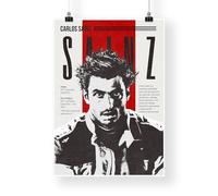 F1 Driver Print - Carlos Sainz | Motorsport Poster with Highlights | Formula 1 Wall Art for Fans | F1 Gift | Racing Art | Smooth Operator