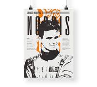 F1 Driver Print - Lando Norris | Motorsport Poster with Career Highlights | Formula 1 Wall Art for Fans | F1 Gift | Racing Artwork