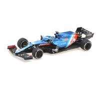 Minichamps 417212114 1:43 Alpine F1 Team A521-Fernando Alonso-Qatar GP 2021 Collectible Miniature Car, Multicoloured