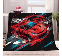 F1 Formula One Racing Car Super Soft Fluffy Fleece Throw Blanket 130x150 cm Non-Shedding, Cozy Blanket for Couch, Sofa or Bed - Ideal for Adults & Kids Room Décor Gift