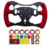 F1 Formula Real Carbon Fiber Steering Wheel Mod For Logitech G PRO RS50 Base SIM Racing Wheel ; Replace Supper lightweight Compatible with Logitech G RS Hub With Suede Grip (12 Inch F1 Formula-Red)
