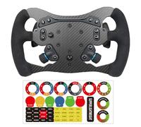 F1 Formula Real Carbon Fiber Wheel Mod For Logitech G PRO SIM Racing Wheel ; Replace Supper lightweight Compatible with Logitech G RS Hub Shifter With Suede Grip