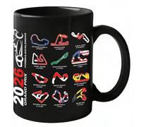 F1 Grand Prix Car Racing Gift Mug, 2026 Grand Prix Calendar Formula Race Tracks Mug,Grand Prix Circuit Gifts Mug,birthday gift coffee cup made of porcelain 350 ml,for Friend Mug for Car Lovers Formula