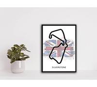 F1 Grand Prix Track Print - Silverstone, A4 Wall Art, Racing, Picture, Poster (A4 Glossy Print)
