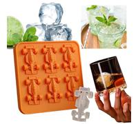 F1 Ice Mold, Formula Racing Car Ice Mold, 6-Cavity 3D Race Car Shape Themed Tumbler Ice Cube Tray, Silicone Racing Car Jello Molds, No-Plastic, Easy Release, DIY Tool for Summer ICES Drinks (Orange)