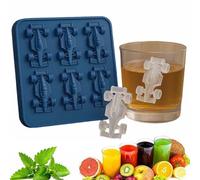 F1 Ice Mold, Formula Racing Car Ice Mold, 6-Cavity 3D Race Car Shape Themed Tumbler Ice Cube Tray, Slow-Melting, No-Plastic, Easy Release (Blue)