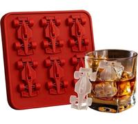 F1 Ice Mold, Formula Racing Car Ice Mold,Race Car Silicone Molds,6-Cavity F1 Race Car Ice Mold for Fondant, Chocolate,Ice Frame Molds,Easy Release (Red)