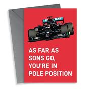 F1 Lewis Hamilton themed card for your son