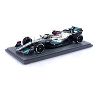 F1 Mercedes AMG Petronas W13 E PERFORMANCE NO.44 MERCEDES-AMG PETRONAS TEAM 2ND FRENCH GP 2022 LEWIS HAMILTON 300TH GP - 1/43 Scale Offcial Spark Model, Silver