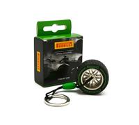 F1 Pirelli Motorsport Official Merchandise - Rubber Wheel Tyre Keyring Keychain - Intermediate Tyre Green Colour