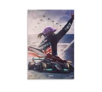 F1 Poster Lewis-Hamilton Formula One Driver (34) Picture Print Canvas Poster Wall Paint Art Posters Decor Modern Home Artworks 16x24inch(40x60cm)