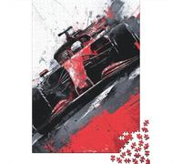 F1 Racing Car Art Print-1 Jigsaw Puzzles Puzzle for Adults Kids. 1000 Pieces Impossible Challenge Toy Educational Games Home Decoration for Educational Games Gifts 52x38cm/1000pcs
