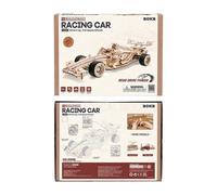 F1 Racing Car Model Kit 3D Wooden Sport Puzzle Construction - Classic Toy Gift