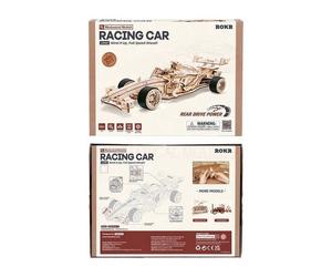 F1 Racing Car Model Kit 3D Wooden Sport Puzzle Construction - Classic Toy Gift