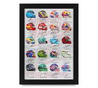 F1 Racing Drivers 2024-25 Signed Poster Print - Limited Edition Autograph Fan Gift - Collectible Memorabilia Merchandise (Framed A4 (30x21cm))