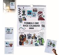 F1 Scrapbook Race Calendar 2026, The Ultimate Fan’s Race-Ready Wall Calendar with Track Art, Race Day Planner & Organizer, for True Motorsport Lovers (1pcs)
