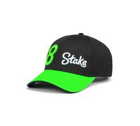 F1 Stake Kick Sauber Team - Official 2024 Merchandise - Team Kit Theo Pourchaire 98 Baseball Cap Hat - Unisex - Black & Green - Adjustable