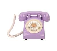F10 Answering Machine Phone for Home Decoration, Rotary, Pu rple