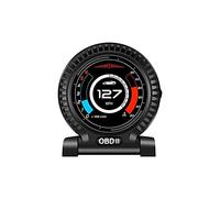 F10 Automobile On-board Computer Car Digital OBD Driving Computer Display Speedometer Coolant Temperature Gauge(Giallo)