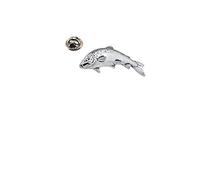 F10 Small Salmon Fish on a Pin Badge made of fine English pewter Posted by Created By Jake