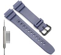 F108WH Series Men's Rubber Strap Compatible with Casio A158WA AE1200WH A168WA W800HG MRW200H W218H Watch Band (DeepBlue band Black buckle)
