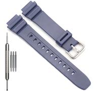F108WH Series Men's Rubber Strap Compatible with Casio A158WA AE1200WH A168WA W800HG MRW200H W218H Watch Band (DeepBlue band Steel Buckle)