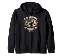 F111 Aardvark Swing Wing Supersonic Strike Jet Zip Hoodie