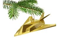 F117 Nighthawk Stealth Aircraft Christmas Tree Bauble Decoration Ornament For Christmas Xmas Noel (Gold)