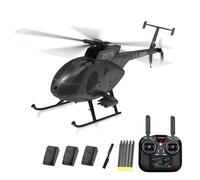F119S MD500 Little Bird Smart GPS RC Helicopter with LED Lights, 1/16 Scale 2.4G 9CH Single-Rotor Brushless RC Helicopter with Optical Flow, Altitude Hold, One-Key Takeoff/Landing - RTF