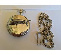 F14 Marlin polished silver case mens GIFT quartz pocket watch fob made in sheffield